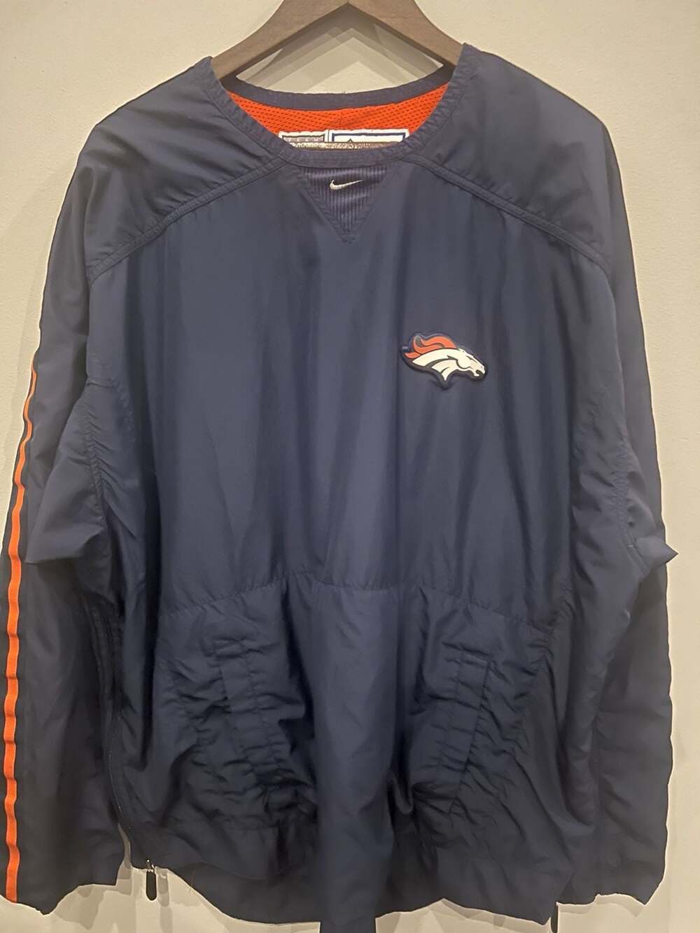 Vintage Denver Broncos Nike Pro Line Sideline Pullover Windbreaker Jacket